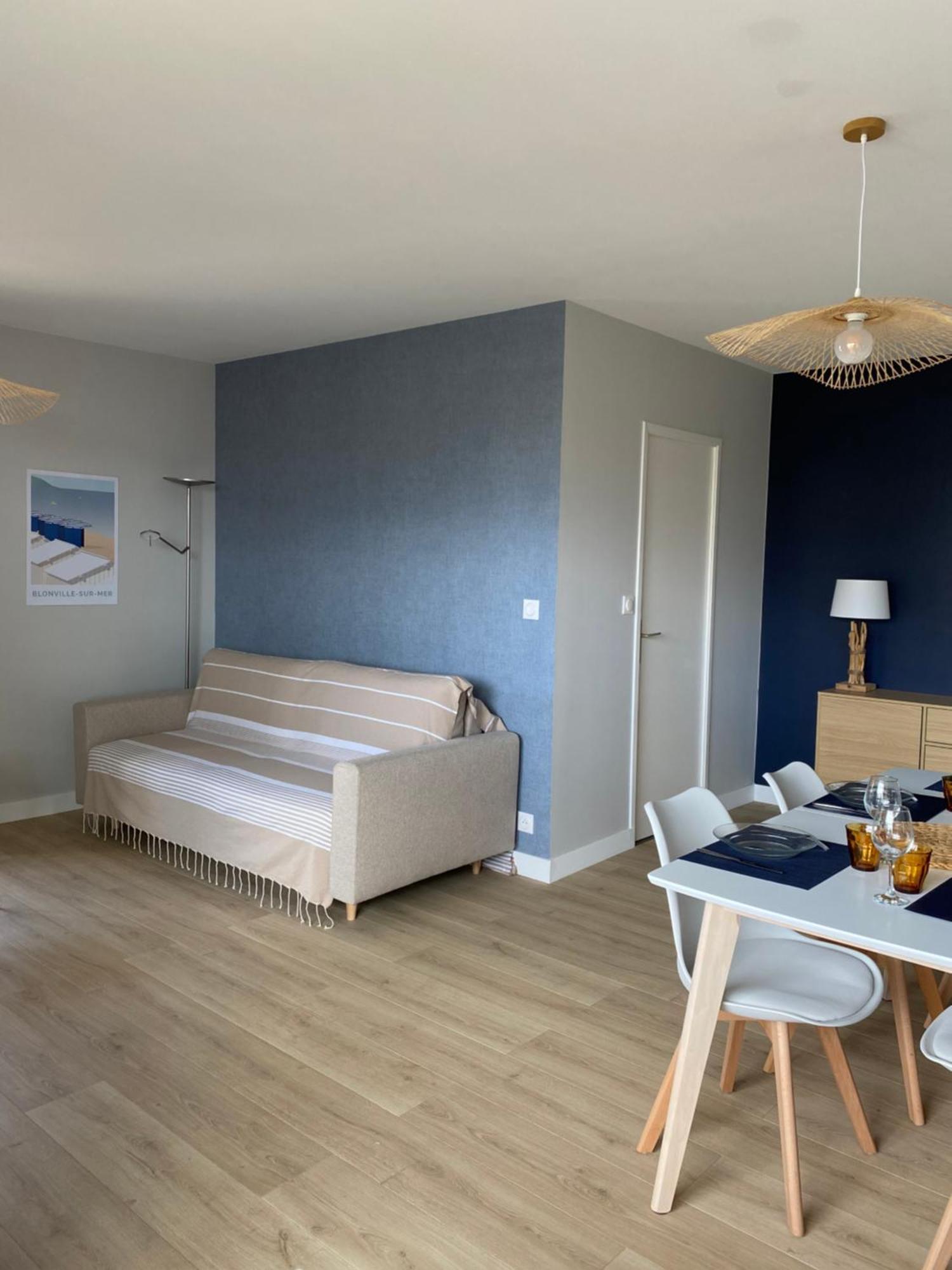 Appartement 65M2 Avec Balcon Vues Partielles Mer A 150M De La Plage Et Centre, Wifi Et Parking Prive Blonville-sur-Mer Dış mekan fotoğraf